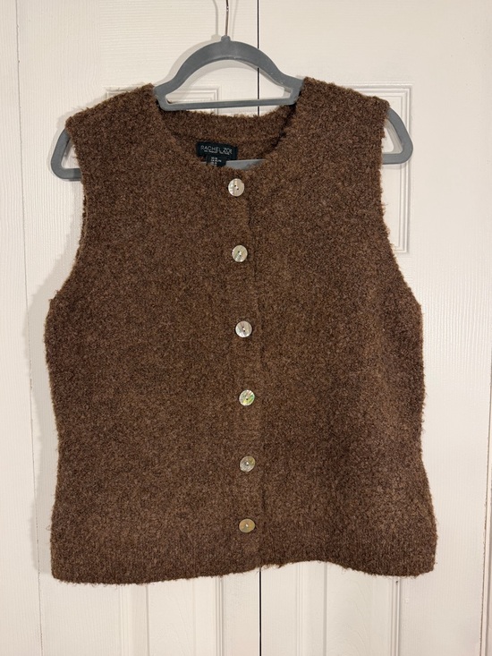 Rachel Zoe Sweaters - Rachel Zoe Button Front Sweater Vest XL Brown